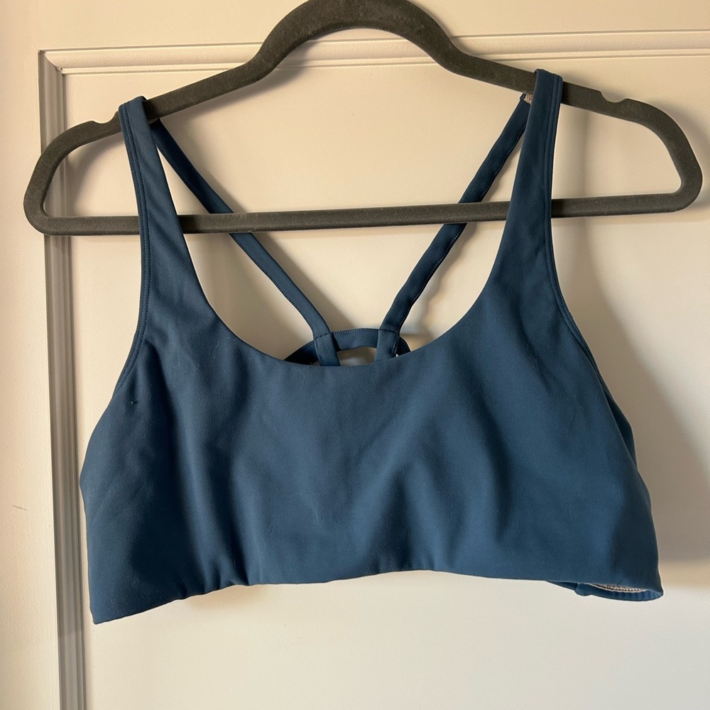 Vuori Yosemite Deep Blue Strappy Sports Bra